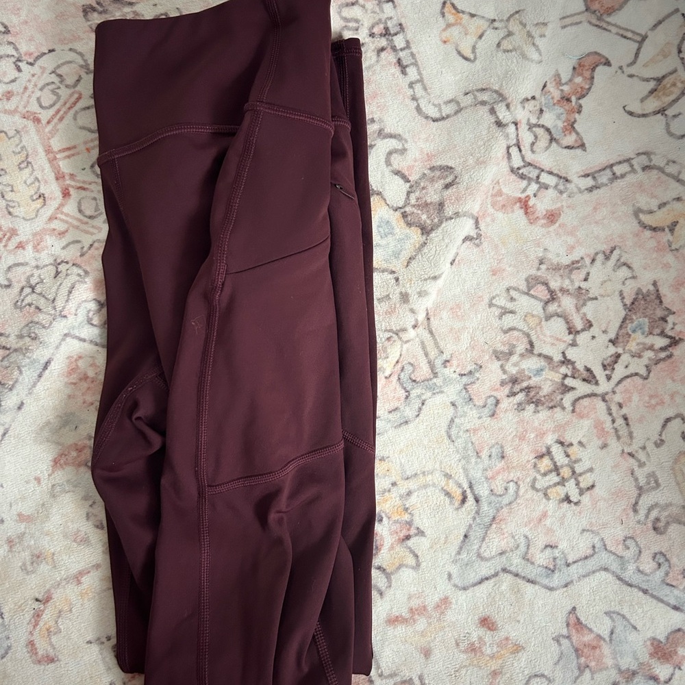 Athleta Deep Maroon Leggings - Size XS